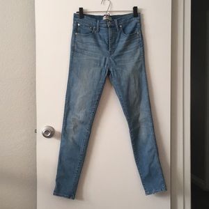 Madewell Light wash 10" High Rise Skinny Jeans